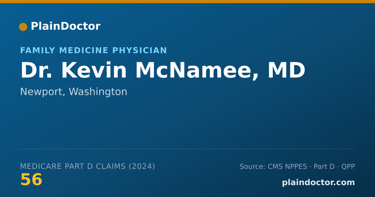 Shareable card for Kevin McNamee, MD - Family Medicine Physician, Newport, WA
