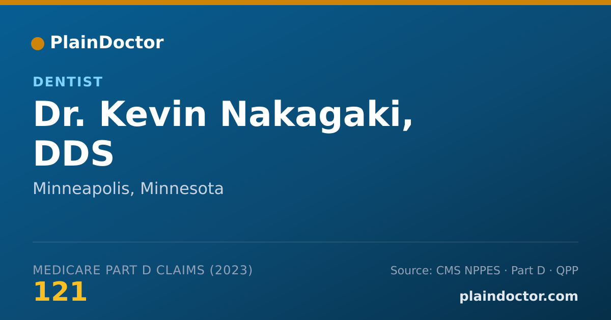 Shareable card for Kevin Nakagaki, DDS - Dentist, Minneapolis, MN