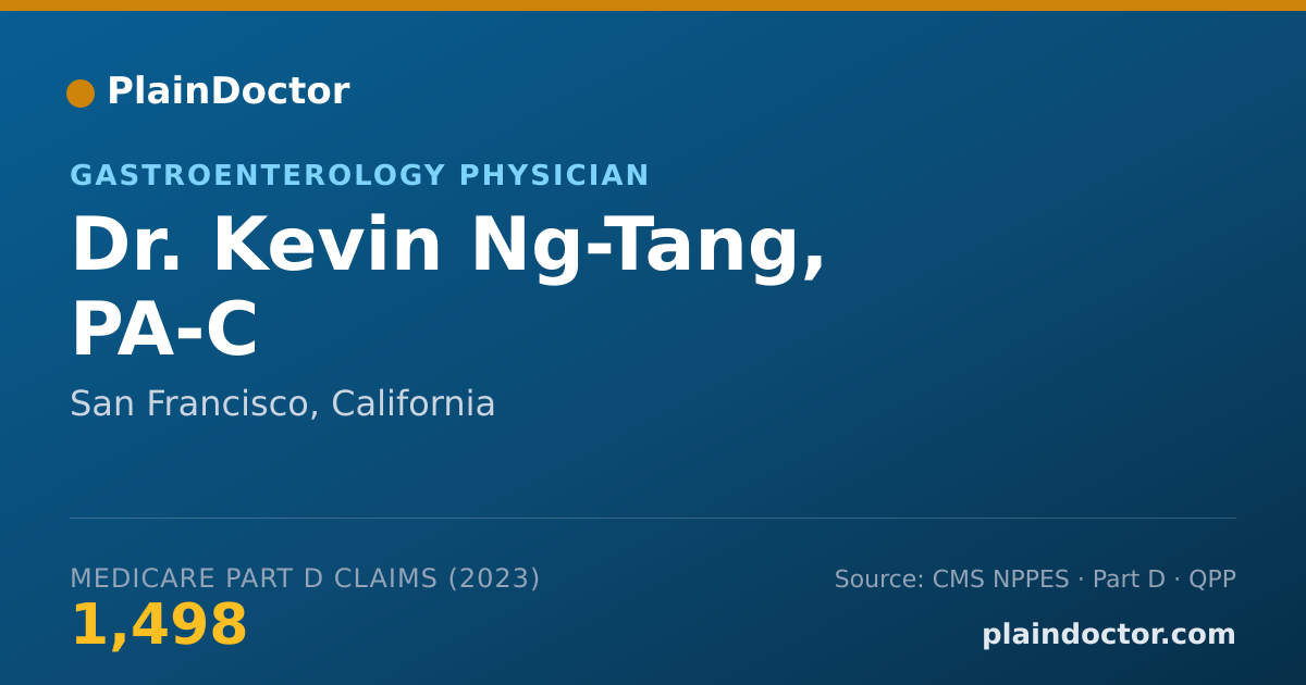 Shareable card for Kevin Ng-Tang, PA-C - Gastroenterology Physician, San Francisco, CA