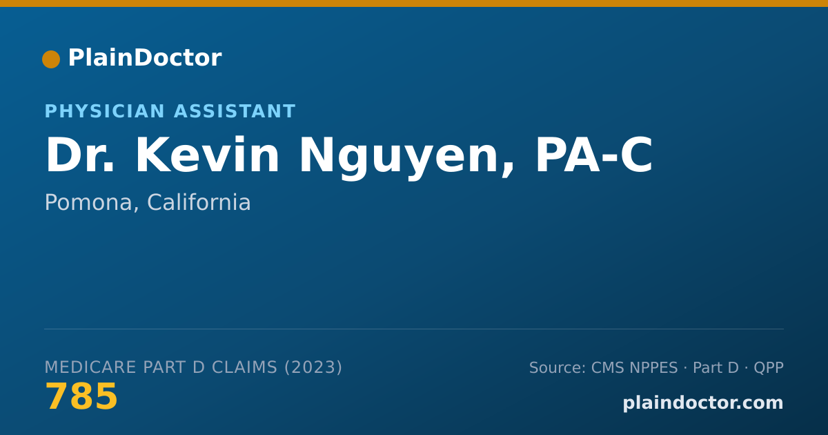 Shareable card for Kevin Nguyen, PA-C - Physician Assistant, Pomona, CA