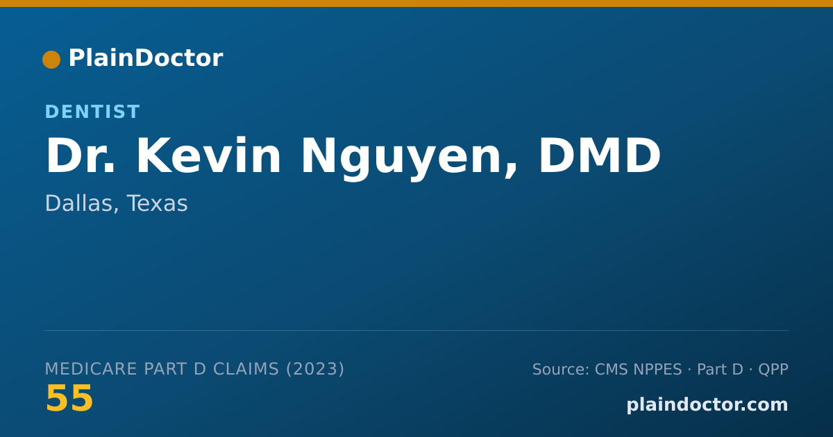 Shareable card for Kevin Nguyen, DMD - Dentist, Dallas, TX