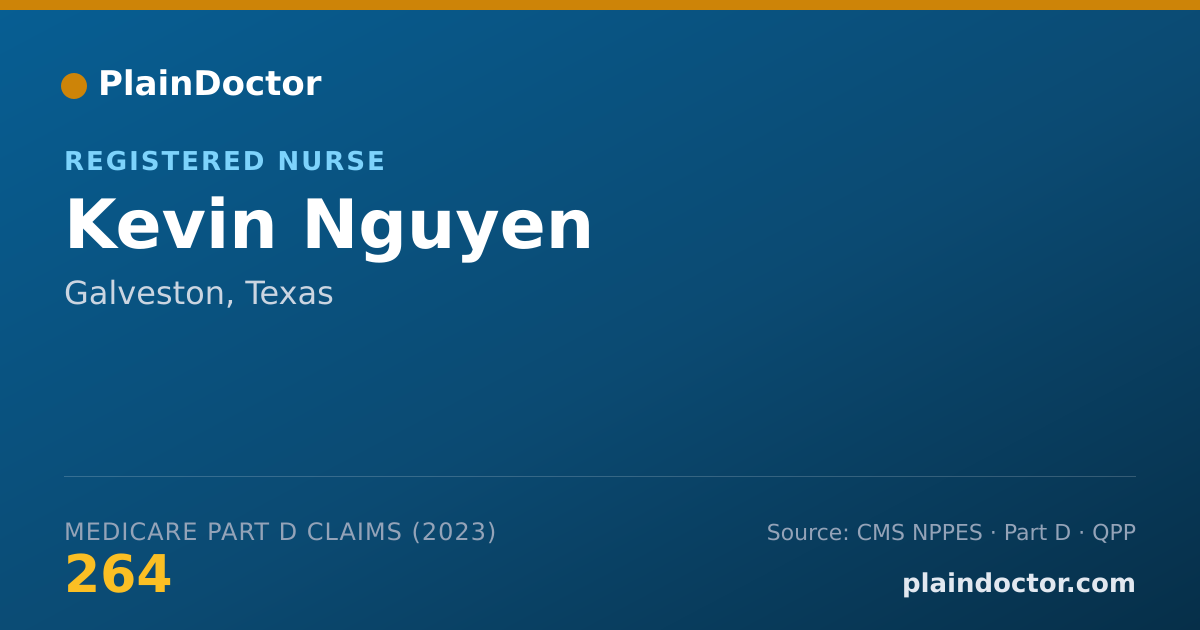 Shareable card for Kevin Nguyen - Registered Nurse, Galveston, TX