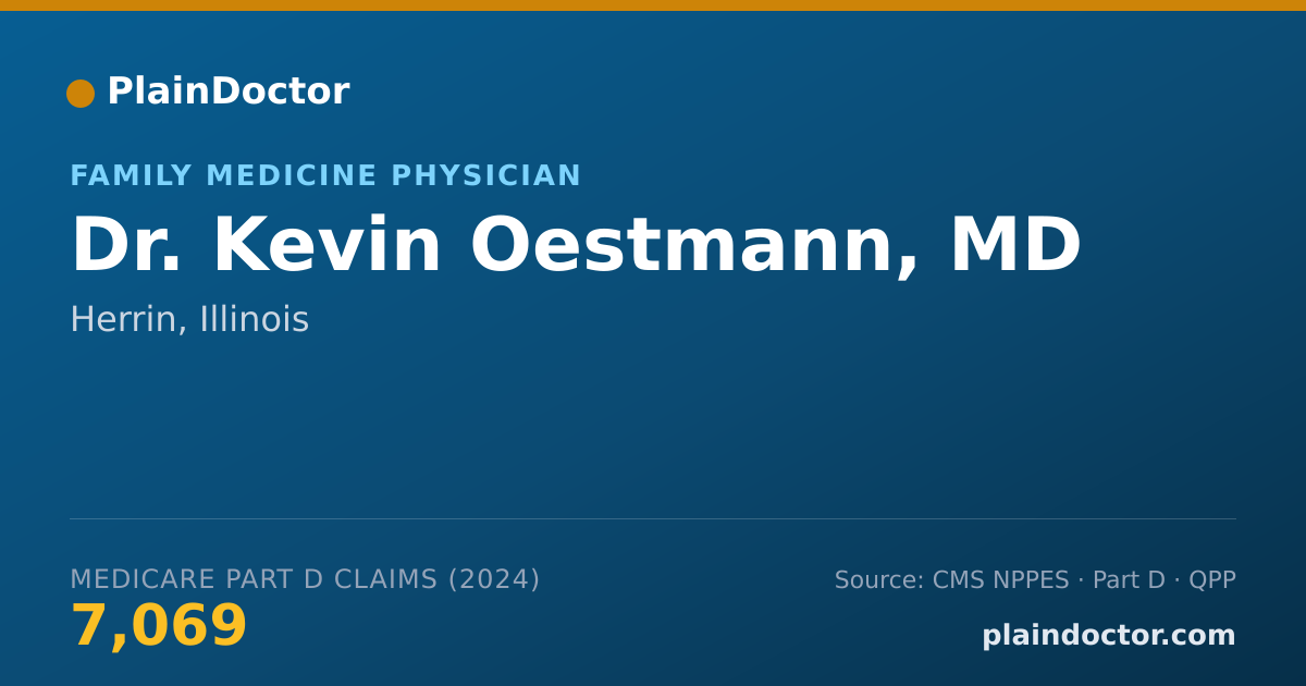 Shareable card for Kevin Oestmann, MD - Family Medicine Physician, Herrin, IL