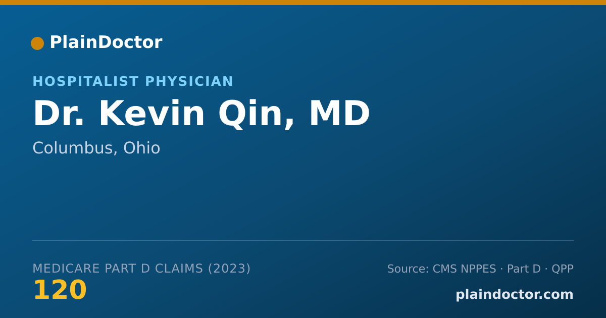 Shareable card for Kevin Qin, MD - Hospitalist Physician, Columbus, OH