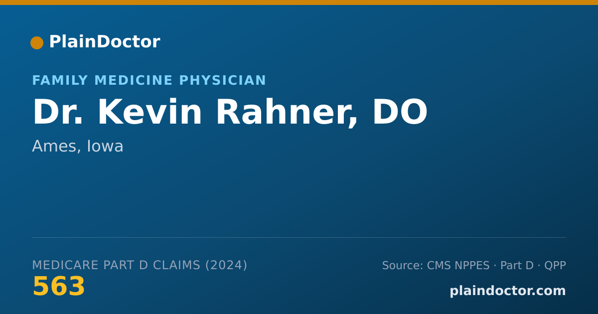 Shareable card for Kevin Rahner, DO - Family Medicine Physician, Ames, IA