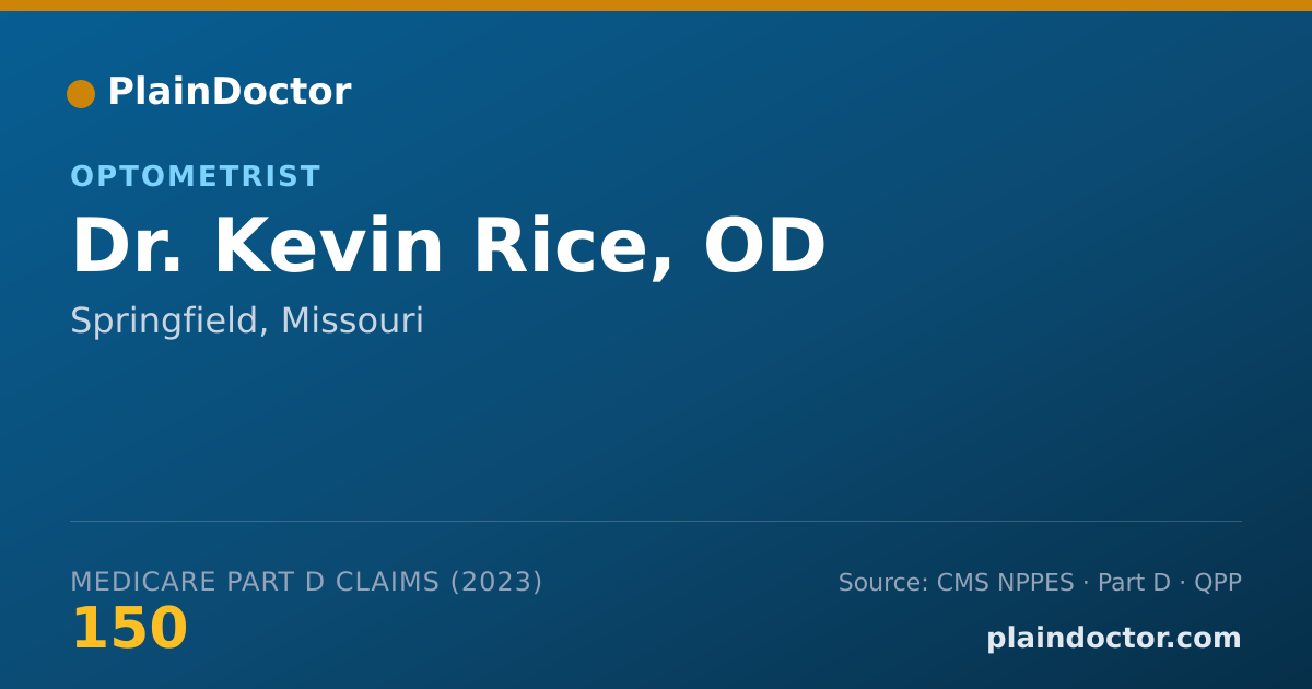 Shareable card for Kevin Rice, OD - Optometrist, Springfield, MO