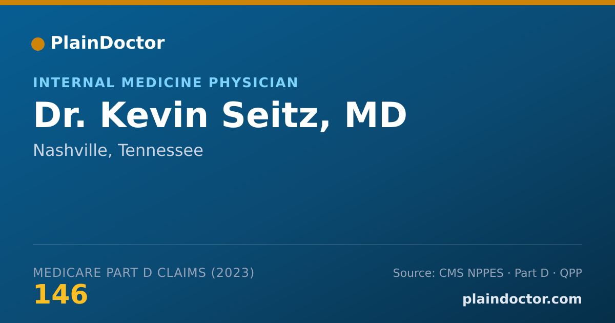 Shareable card for Kevin Seitz, MD - Internal Medicine Physician, Nashville, TN