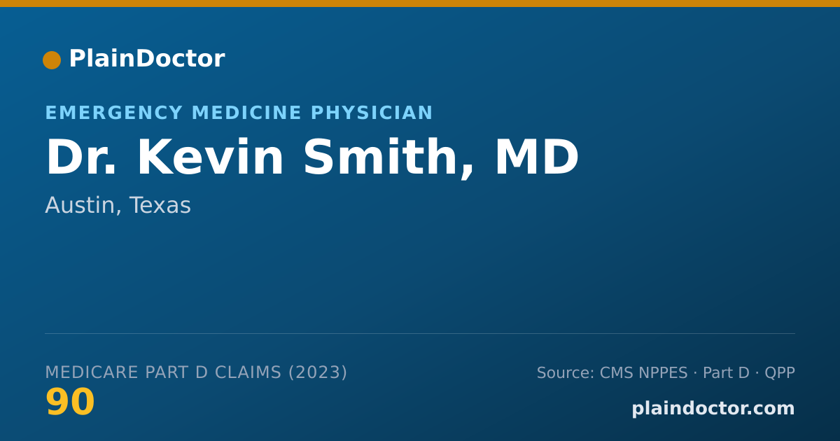 Shareable card for Kevin Smith, MD - Emergency Medicine Physician, Austin, TX