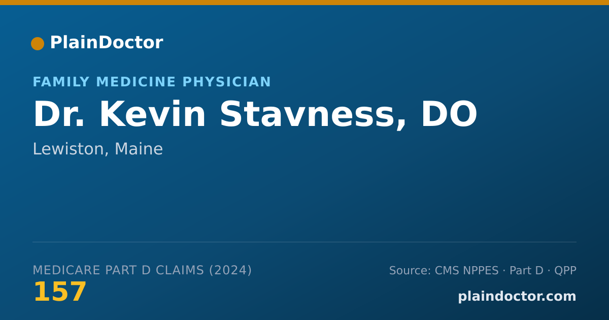 Shareable card for Kevin Stavness, DO - Family Medicine Physician, Lewiston, ME