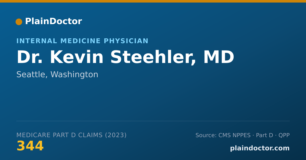 Shareable card for Kevin Steehler, MD - Internal Medicine Physician, Seattle, WA