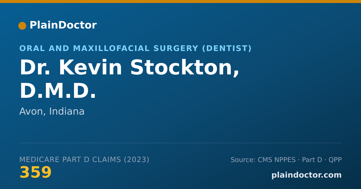 Shareable card for Kevin Stockton, D.M.D. - Oral and Maxillofacial Surgery (Dentist), Avon, IN