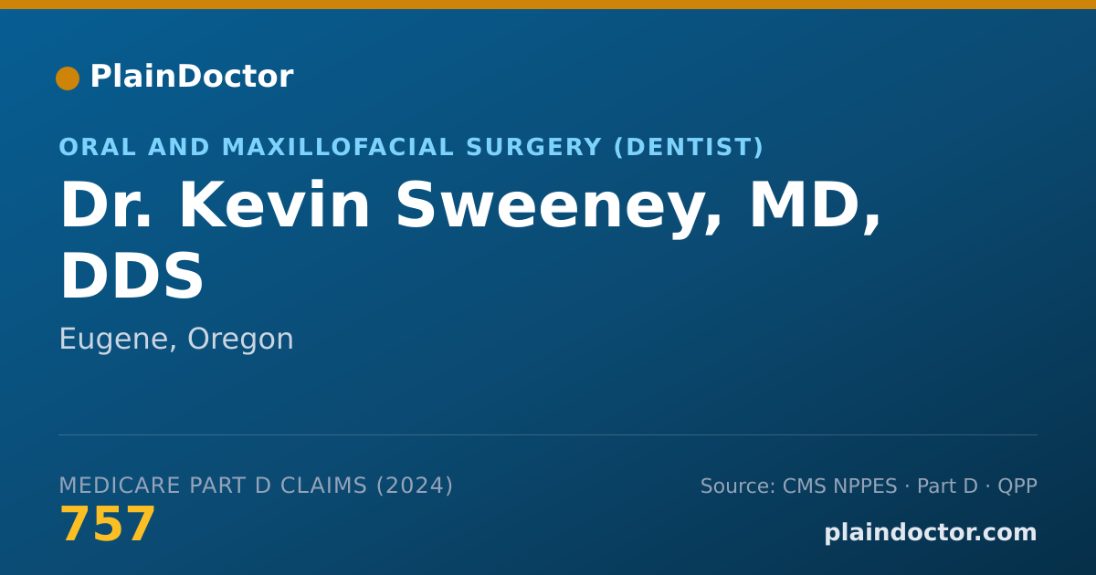 Shareable card for Kevin Sweeney, MD, DDS - Oral and Maxillofacial Surgery (Dentist), Eugene, OR