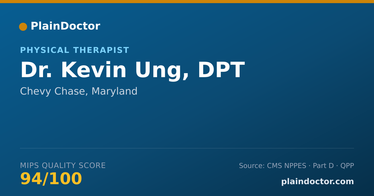 Shareable card for Kevin Ung, DPT - Physical Therapist, Chevy Chase, MD