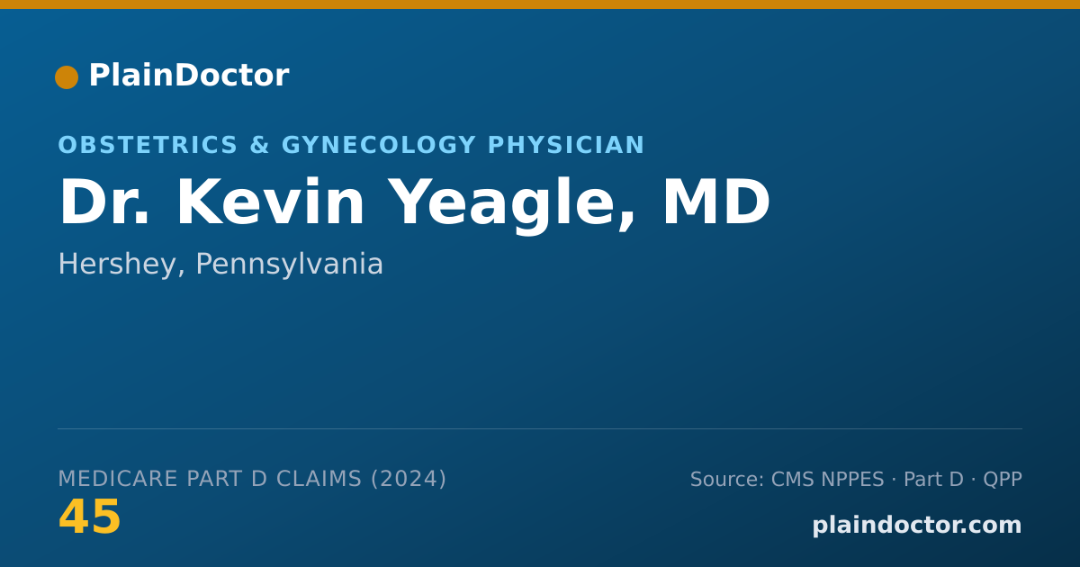 Shareable card for Kevin Yeagle, MD - Obstetrics & Gynecology Physician, Hershey, PA