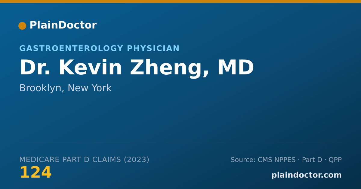 Shareable card for Kevin Zheng, MD - Gastroenterology Physician, Brooklyn, NY
