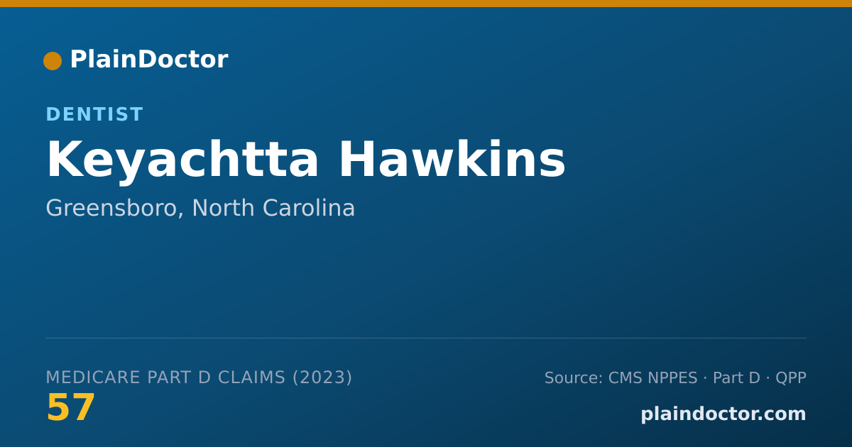 Shareable card for Keyachtta Hawkins - Dentist, Greensboro, NC