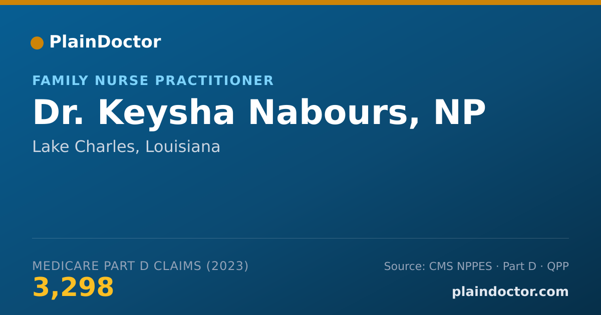 Shareable card for Keysha Nabours, NP - Family Nurse Practitioner, Lake Charles, LA