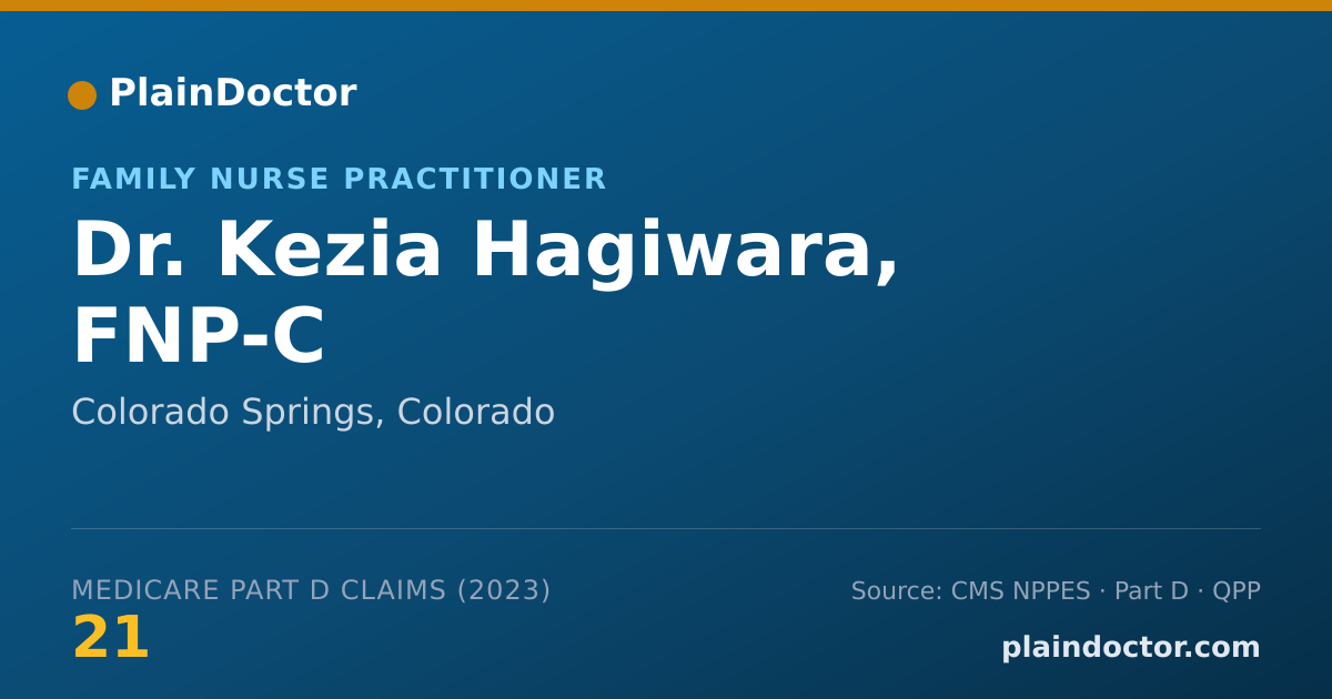 Shareable card for Kezia Hagiwara, FNP-C - Family Nurse Practitioner, Colorado Springs, CO