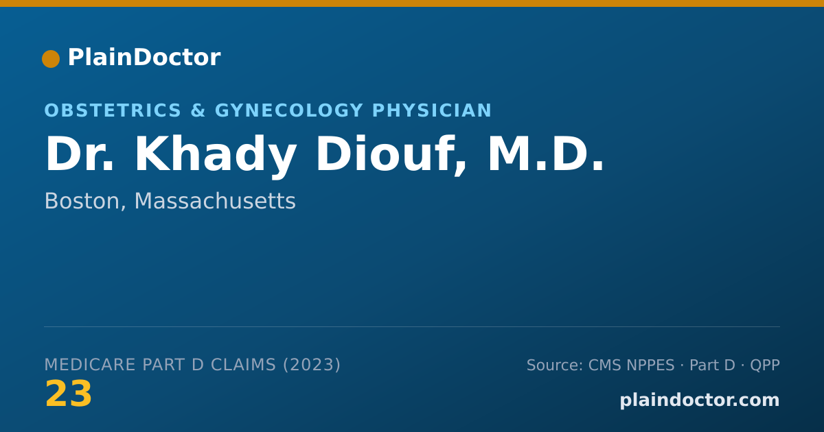 Shareable card for Khady Diouf, M.D. - Obstetrics & Gynecology Physician, Boston, MA
