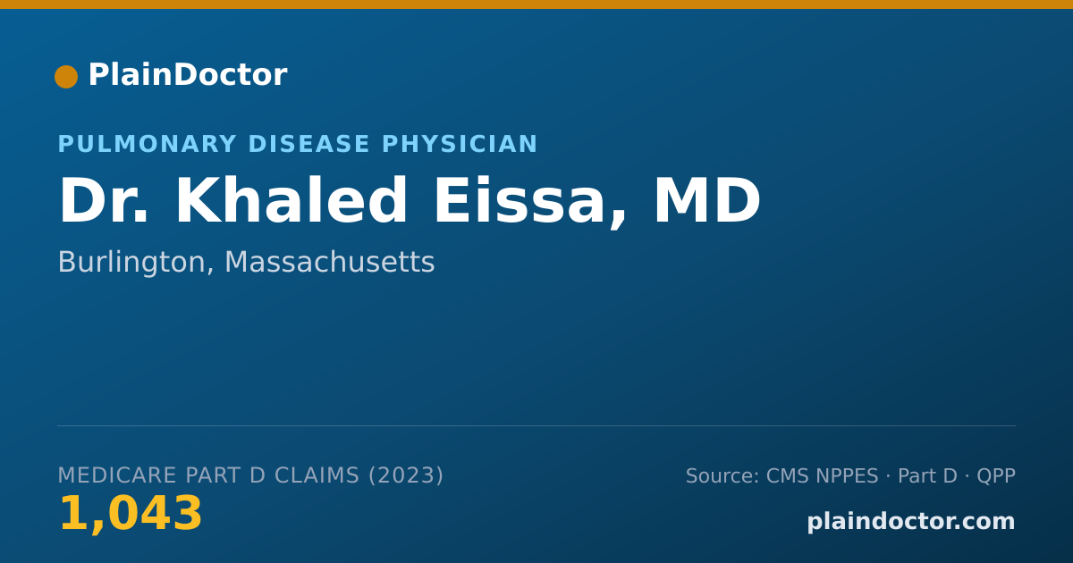Shareable card for Khaled Eissa, MD - Pulmonary Disease Physician, Burlington, MA