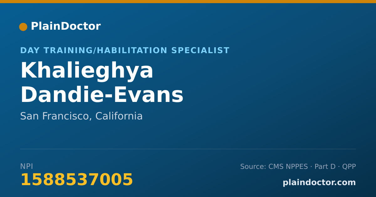 Shareable card for Khalieghya Dandie-Evans - Day Training/Habilitation Specialist, San Francisco, CA