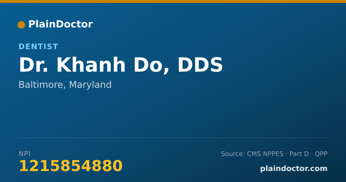 Shareable card for Khanh Do, DDS - Dentist, Baltimore, MD