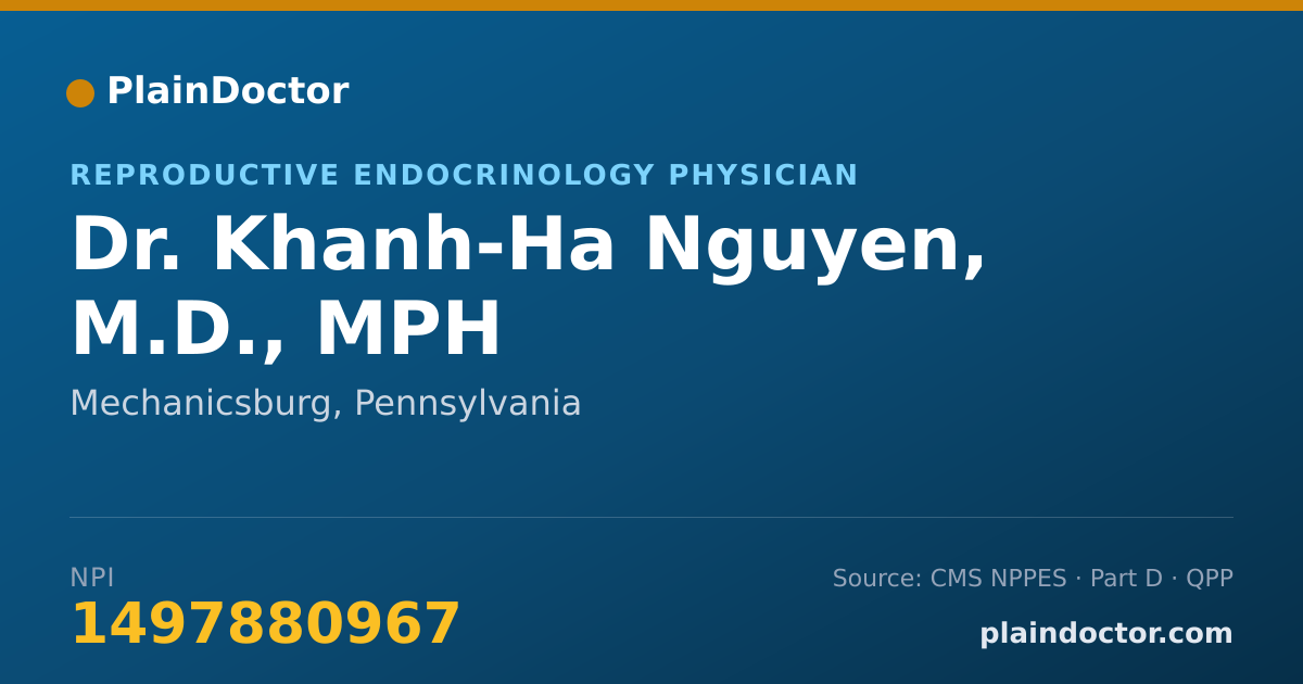 Shareable card for Khanh-Ha Nguyen, M.D., MPH - Reproductive Endocrinology Physician, Mechanicsburg, PA