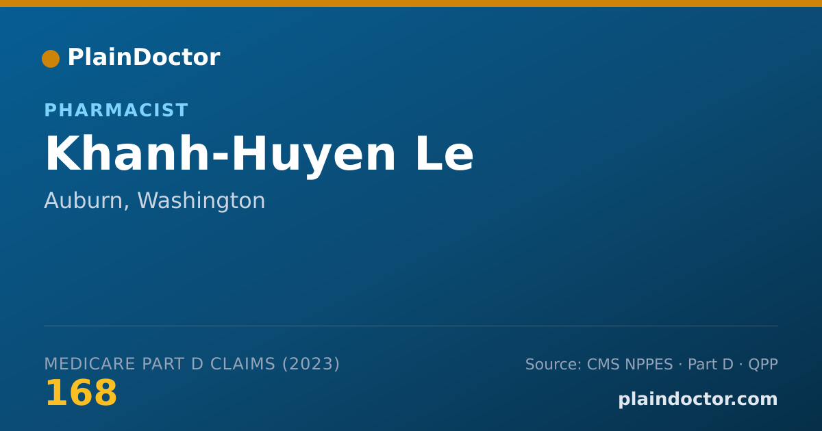 Shareable card for Khanh-Huyen Le - Pharmacist, Auburn, WA