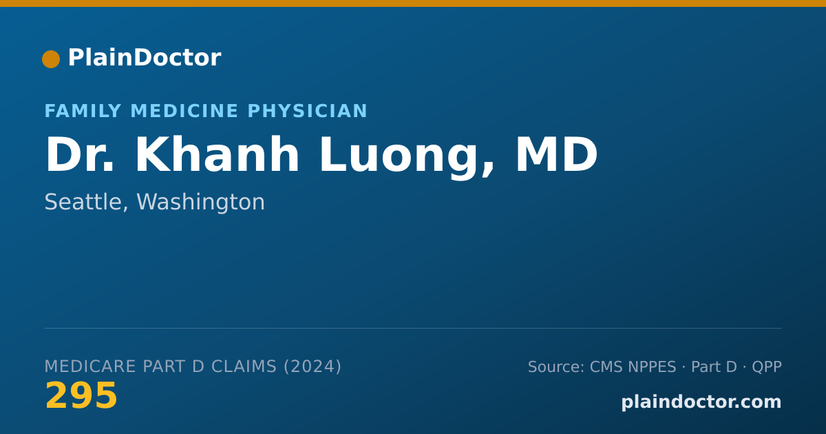 Shareable card for Khanh Luong, MD - Family Medicine Physician, Seattle, WA