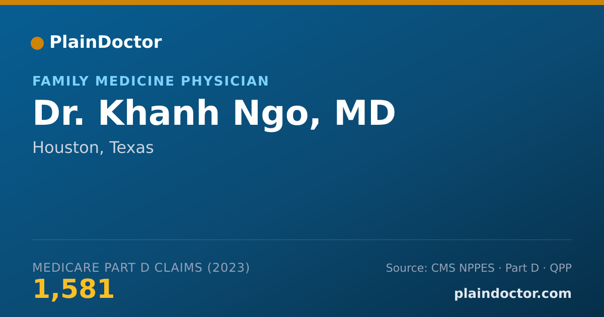 Shareable card for Khanh Ngo, MD - Family Medicine Physician, Houston, TX