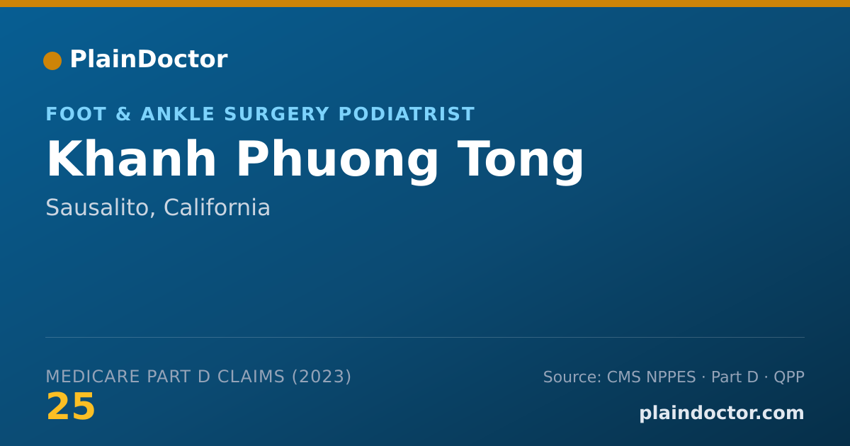 Shareable card for Khanh Phuong Tong - Foot & Ankle Surgery Podiatrist, Sausalito, CA