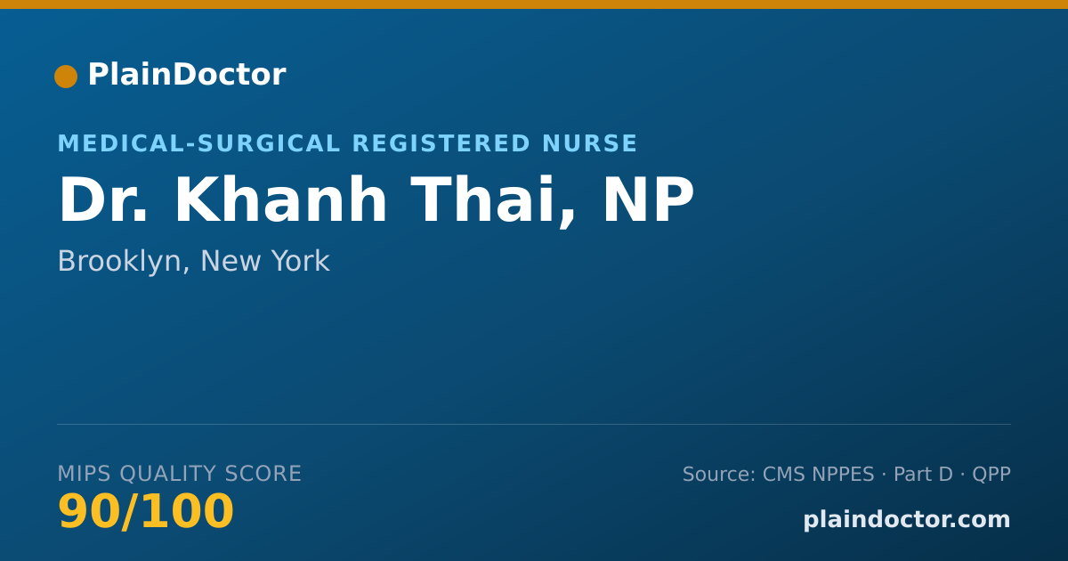 Shareable card for Khanh Thai, NP - Medical-Surgical Registered Nurse, Brooklyn, NY