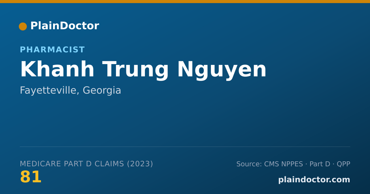 Shareable card for Khanh Trung Nguyen - Pharmacist, Fayetteville, GA