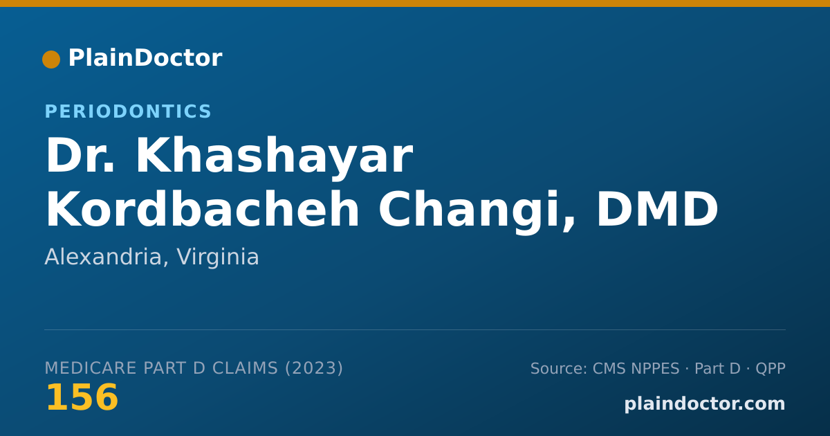 Shareable card for Khashayar Kordbacheh Changi, DMD MS - Periodontics, Alexandria, VA