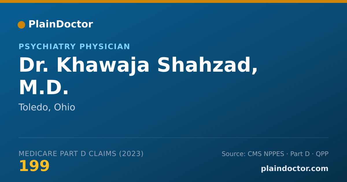 Shareable card for Khawaja Shahzad, M.D. - Psychiatry Physician, Toledo, OH