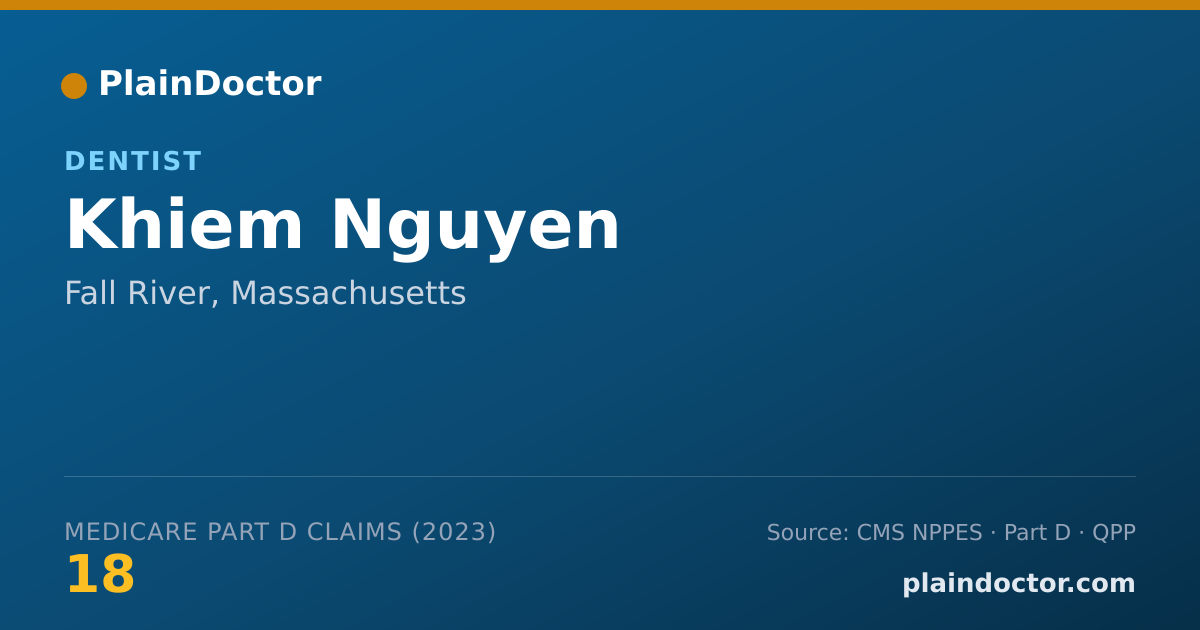 Shareable card for Khiem Nguyen - Dentist, Fall River, MA