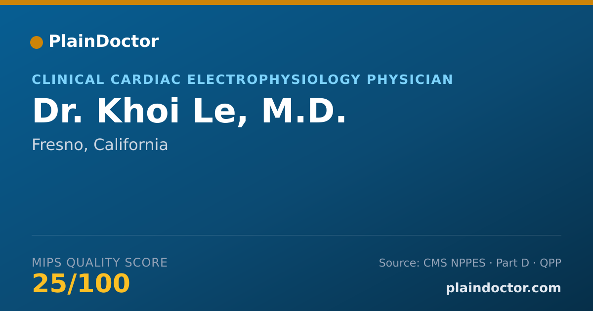 Shareable card for Khoi Le, M.D. - Cardiovascular Disease Physician, Fresno, CA