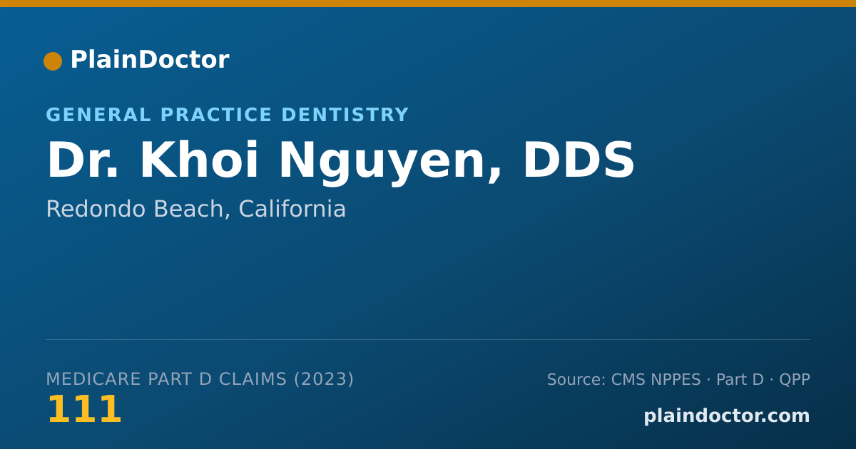 Shareable card for Khoi Nguyen, DDS - General Practice Dentistry, Redondo Beach, CA