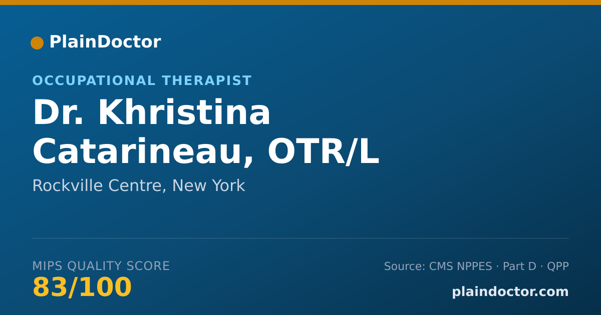 Shareable card for Khristina Catarineau, OTR/L - Occupational Therapist, Rockville Centre, NY