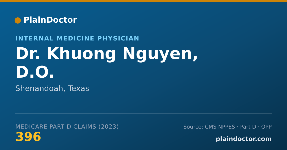 Shareable card for Khuong Nguyen, D.O. - Internal Medicine Physician, Shenandoah, TX