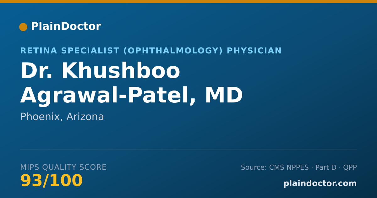 Shareable card for Khushboo Agrawal-Patel, MD - Retina Specialist (Ophthalmology) Physician, Phoenix, AZ