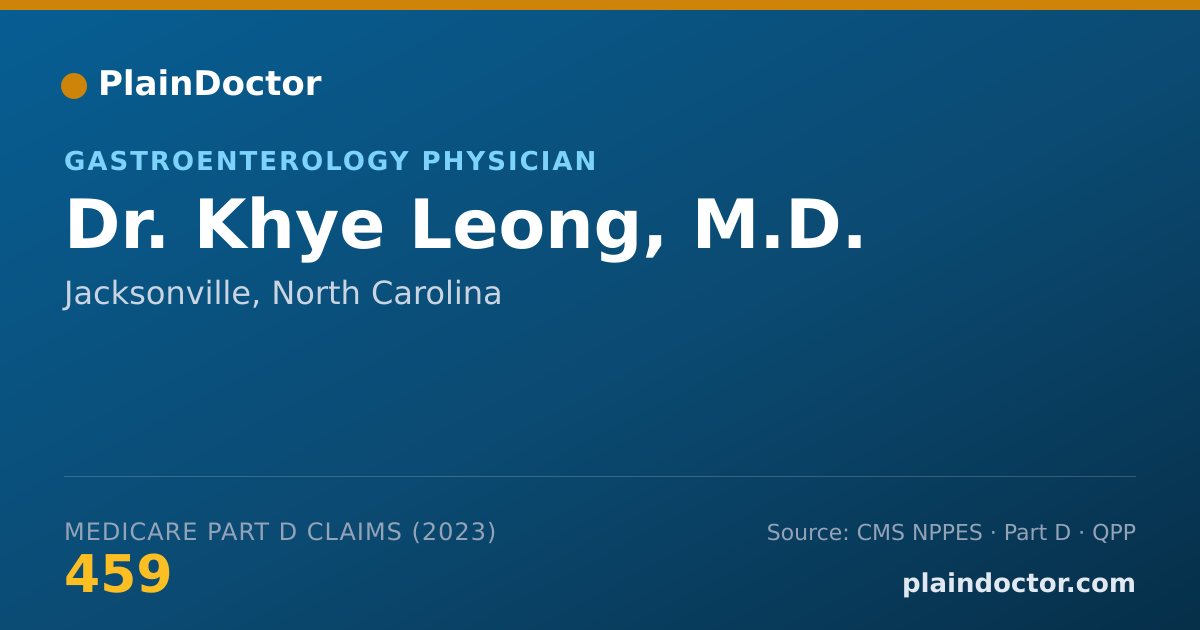 Shareable card for Khye Leong, M.D. - Gastroenterology Physician, Jacksonville, NC