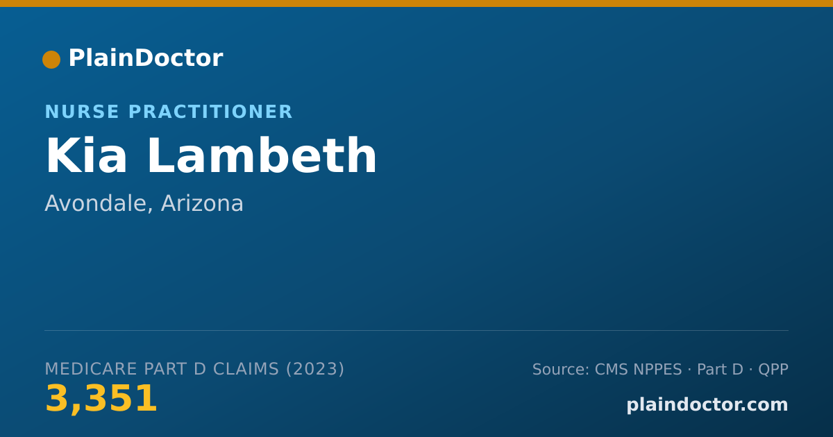Shareable card for Kia Lambeth - Nurse Practitioner, Avondale, AZ