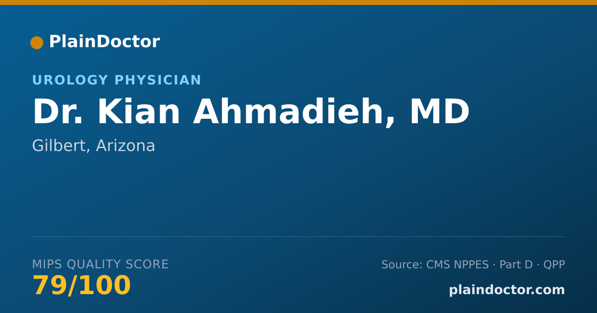 Shareable card for Kian Ahmadieh, MD - Urology Physician, Gilbert, AZ