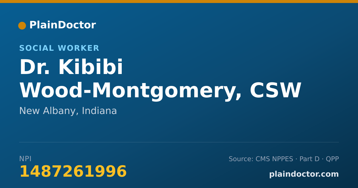 Shareable card for Kibibi Wood-Montgomery, CSW - Social Worker, New Albany, IN