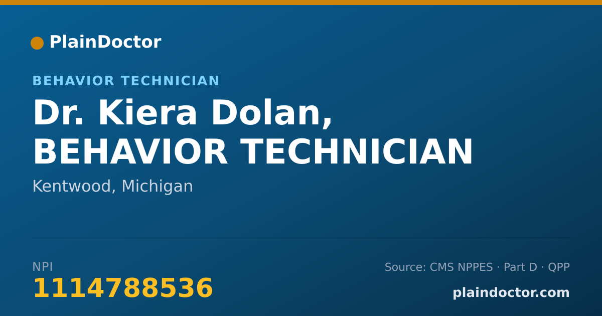 Shareable card for Kiera Dolan, BEHAVIOR TECHNICIAN - Behavior Technician, Kentwood, MI