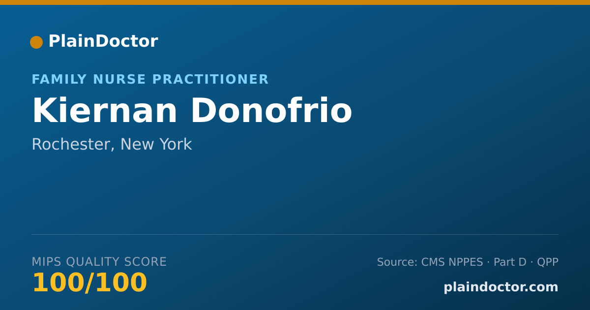 Shareable card for Kiernan Donofrio - Family Nurse Practitioner, Rochester, NY