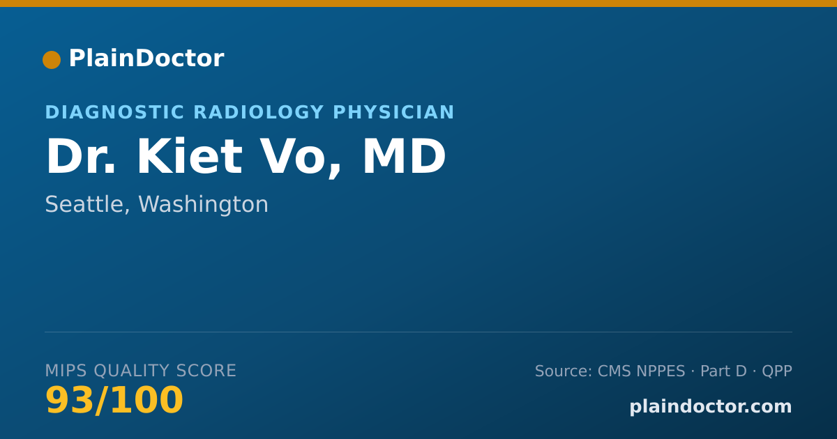 Shareable card for Kiet Vo, MD - Diagnostic Radiology Physician, Seattle, WA