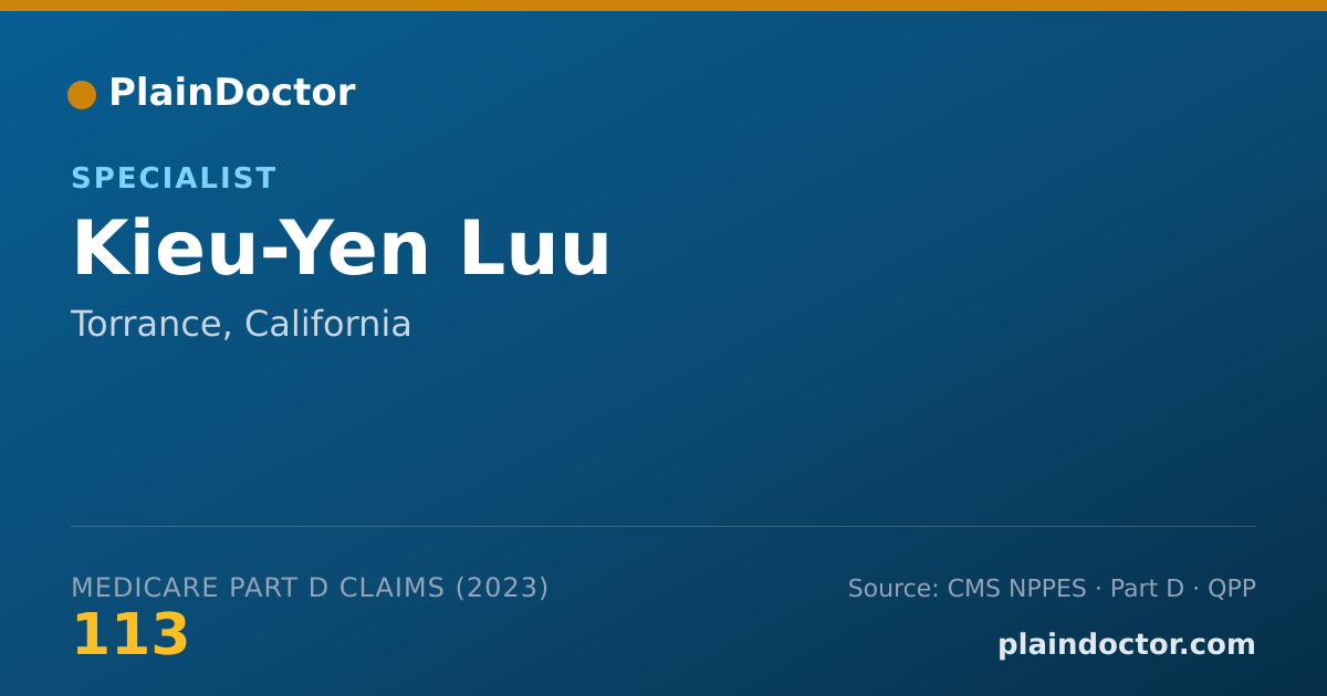 Shareable card for Kieu-Yen Luu - Specialist, Torrance, CA