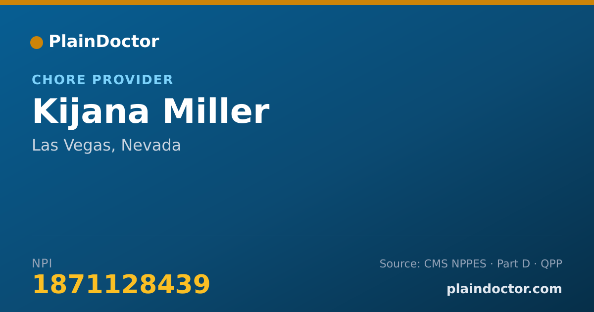 Shareable card for Kijana Miller - Chore Provider, Las Vegas, NV